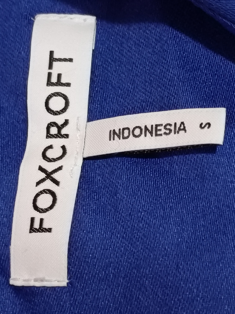 Foxcroft Ladies Royal Blue Button-Detail Tie-Front Shirt Sz M - Picture 6 of 8